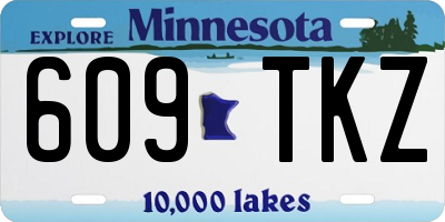 MN license plate 609TKZ
