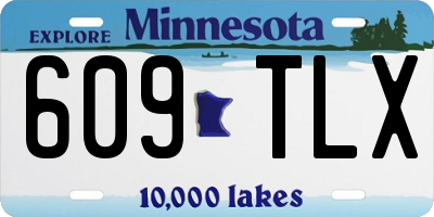 MN license plate 609TLX