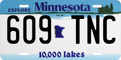 MN license plate 609TNC