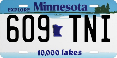 MN license plate 609TNI