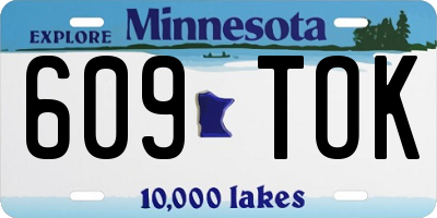 MN license plate 609TOK