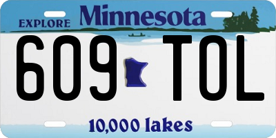 MN license plate 609TOL