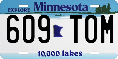 MN license plate 609TOM