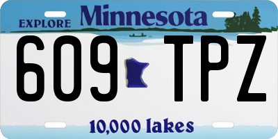 MN license plate 609TPZ