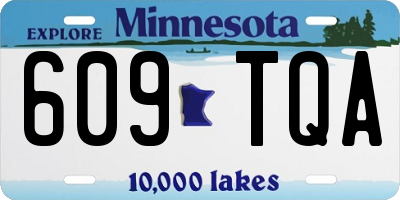 MN license plate 609TQA