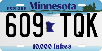 MN license plate 609TQK