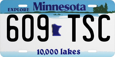 MN license plate 609TSC