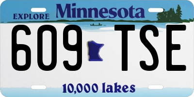 MN license plate 609TSE