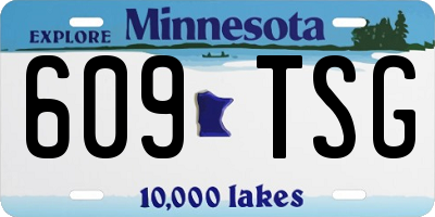 MN license plate 609TSG
