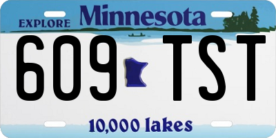 MN license plate 609TST
