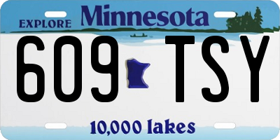MN license plate 609TSY