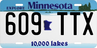 MN license plate 609TTX
