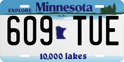 MN license plate 609TUE