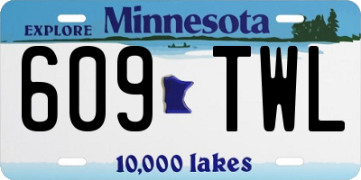 MN license plate 609TWL