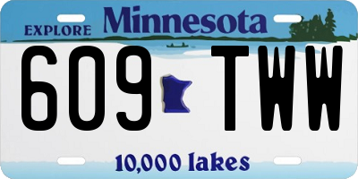 MN license plate 609TWW