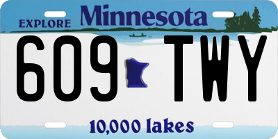 MN license plate 609TWY