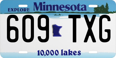 MN license plate 609TXG