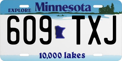 MN license plate 609TXJ