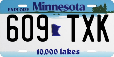 MN license plate 609TXK