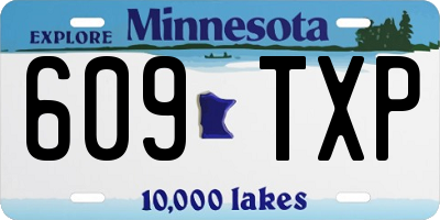 MN license plate 609TXP