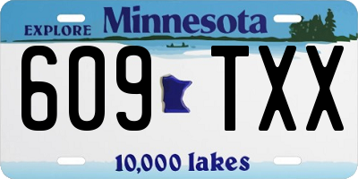 MN license plate 609TXX