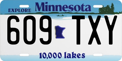 MN license plate 609TXY