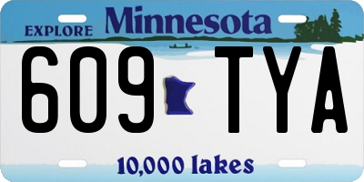 MN license plate 609TYA