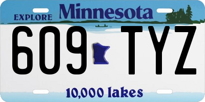 MN license plate 609TYZ