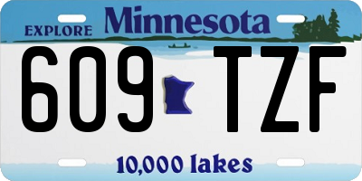 MN license plate 609TZF