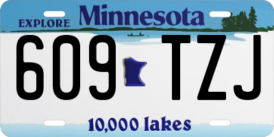 MN license plate 609TZJ