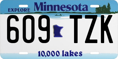 MN license plate 609TZK