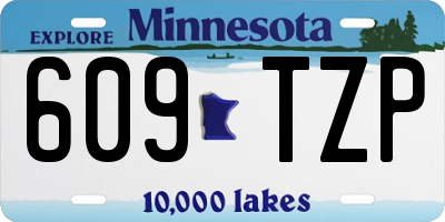 MN license plate 609TZP