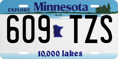 MN license plate 609TZS