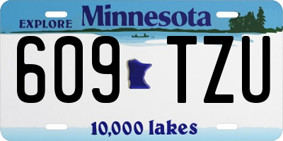 MN license plate 609TZU