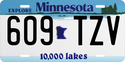 MN license plate 609TZV