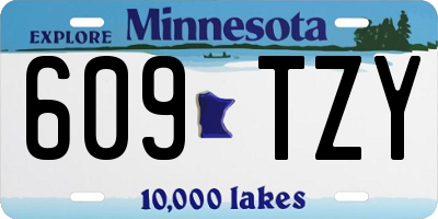 MN license plate 609TZY