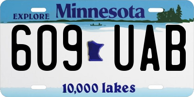 MN license plate 609UAB