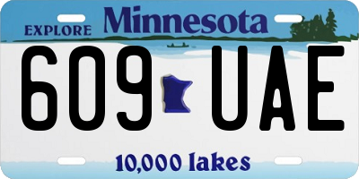 MN license plate 609UAE