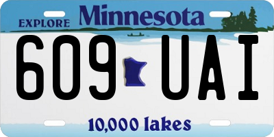 MN license plate 609UAI