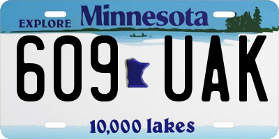 MN license plate 609UAK