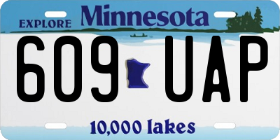 MN license plate 609UAP