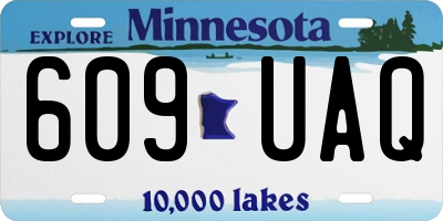 MN license plate 609UAQ