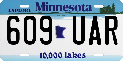 MN license plate 609UAR