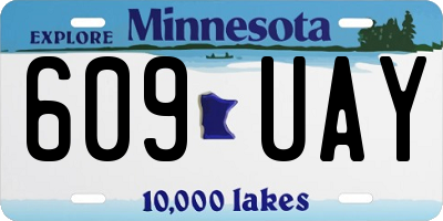 MN license plate 609UAY
