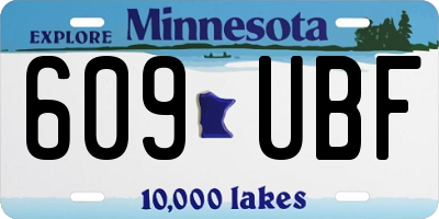 MN license plate 609UBF