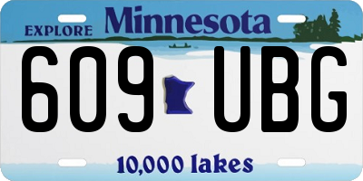 MN license plate 609UBG
