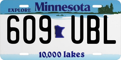 MN license plate 609UBL