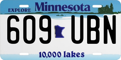 MN license plate 609UBN