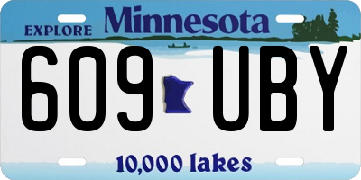 MN license plate 609UBY