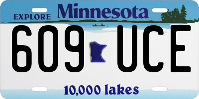 MN license plate 609UCE